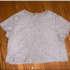 gray brandy melville cropped t-shirt